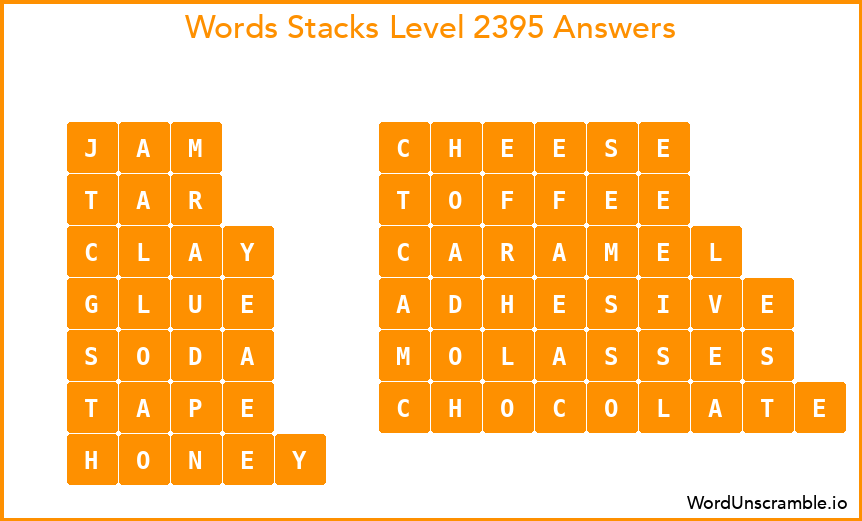 Word Stacks Level 2395 Answers