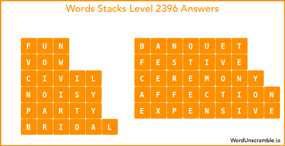 Word Stacks Level 2396 Answers