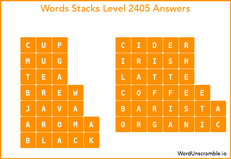 Word Stacks Level 2405 Answers