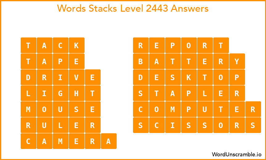 Word Stacks Level 2443 Answers