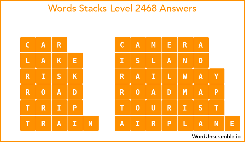 Word Stacks Level 2468 Answers