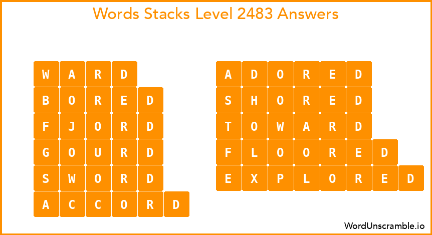 Word Stacks Level 2483 Answers