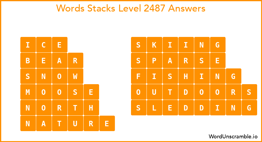 Word Stacks Level 2487 Answers