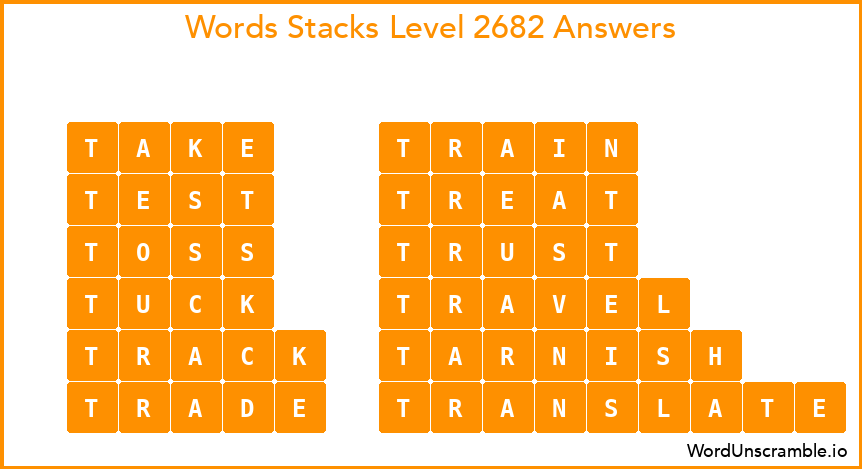 Word Stacks Level 2682 Answers