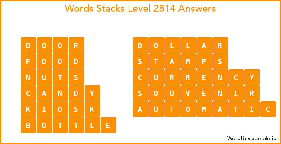 Word Stacks Level 2814 Answers