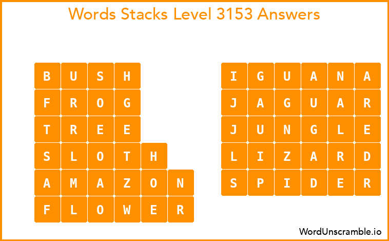 Word Stacks Level 3153 Answers