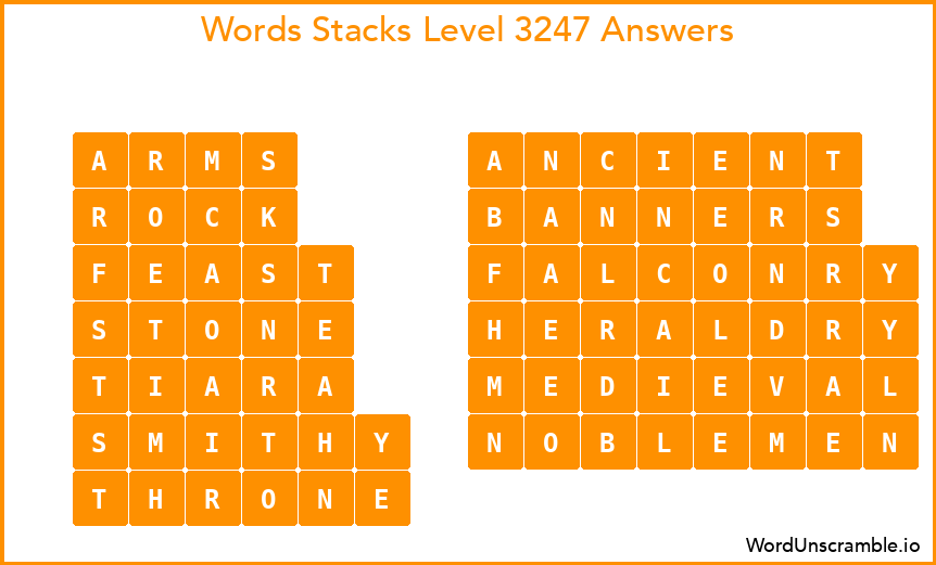 Word Stacks Level 3247 Answers