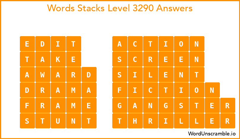 Word Stacks Level 3290 Answers