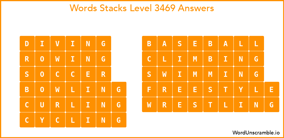 Word Stacks Level 3469 Answers