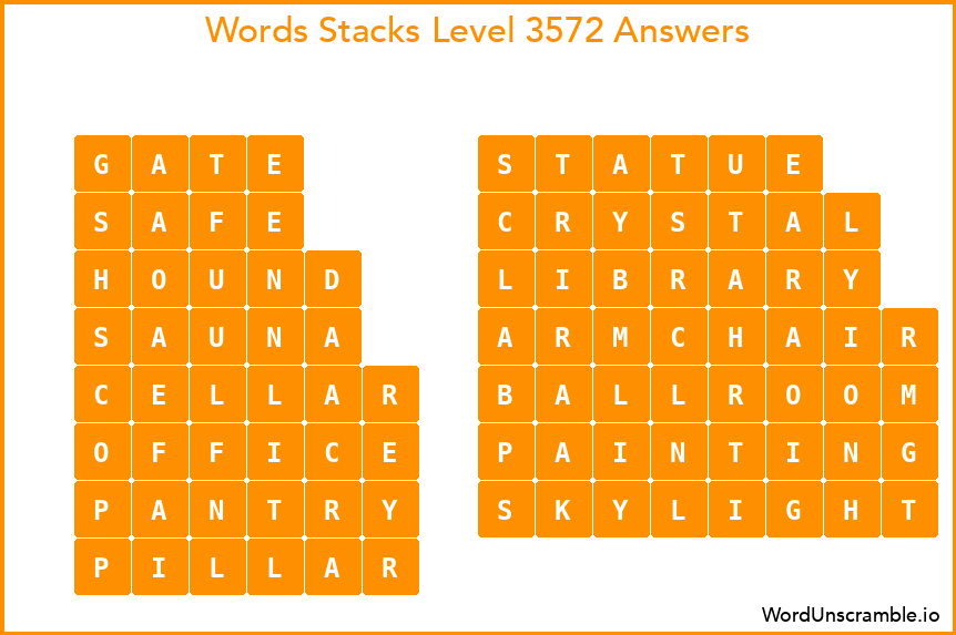 Word Stacks Level 3572 Answers