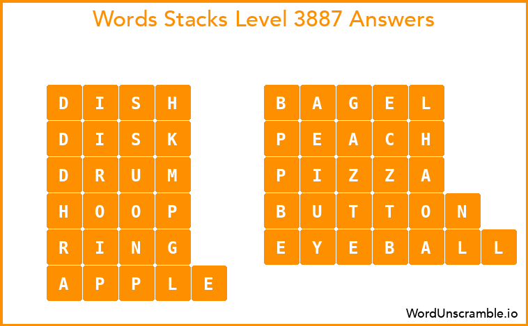 Word Stacks Level 3887 Answers