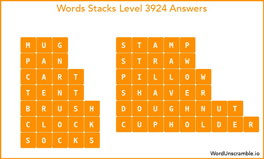 Word Stacks Level 3924 Answers
