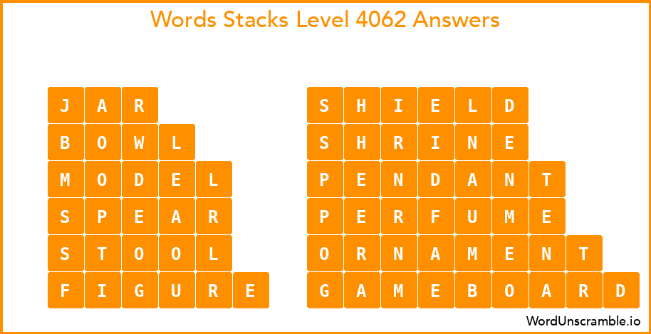 Word Stacks Level 4062 Answers