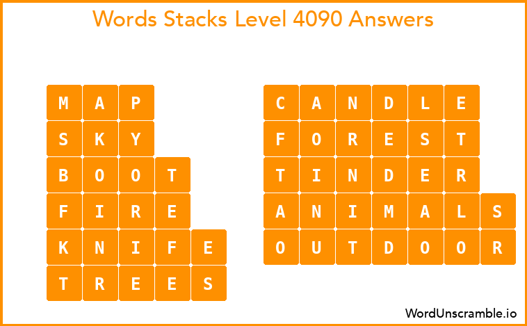 Word Stacks Level 4090 Answers