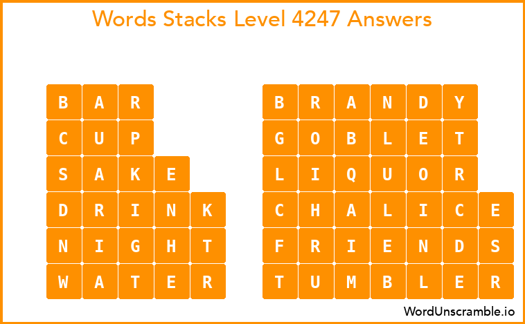 Word Stacks Level 4247 Answers