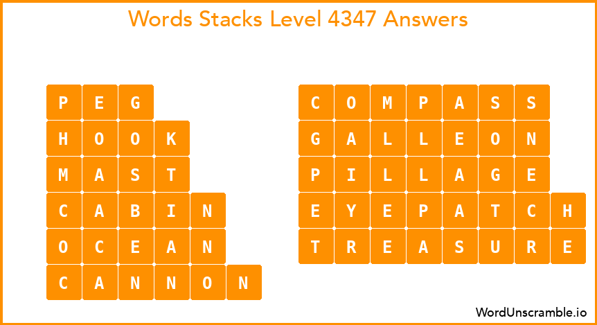 Word Stacks Level 4347 Answers