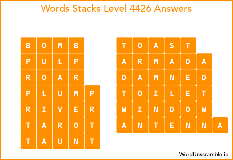 Word Stacks Level 4426 Answers