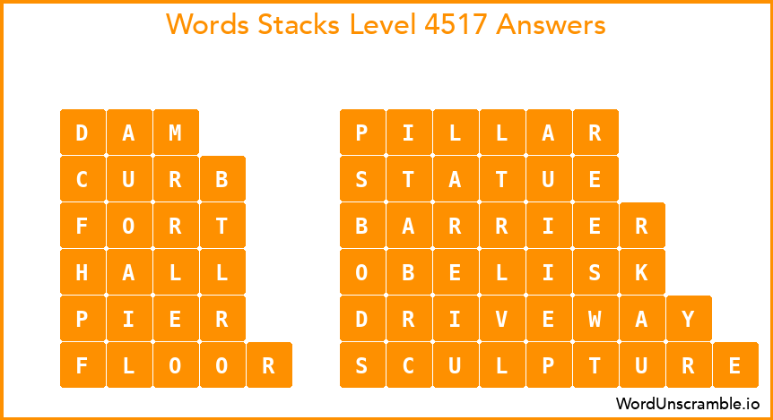 Word Stacks Level 4517 Answers