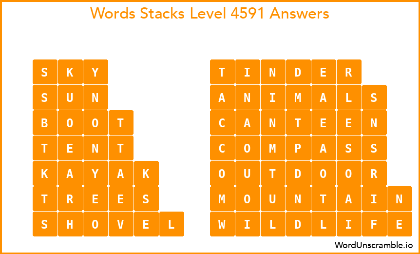 Word Stacks Level 4591 Answers