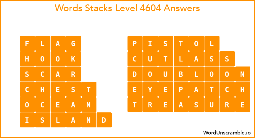 Word Stacks Level 4604 Answers