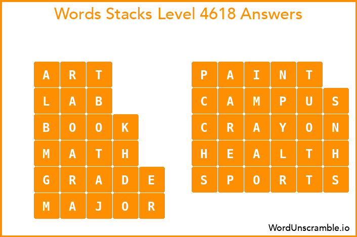 Word Stacks Level 4618 Answers