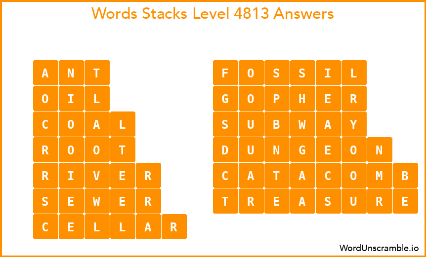 Word Stacks Level 4813 Answers