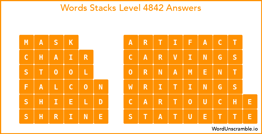 Word Stacks Level 4842 Answers