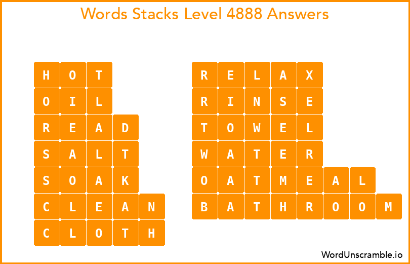Word Stacks Level 4888 Answers