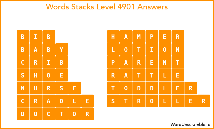 Word Stacks Level 4901 Answers