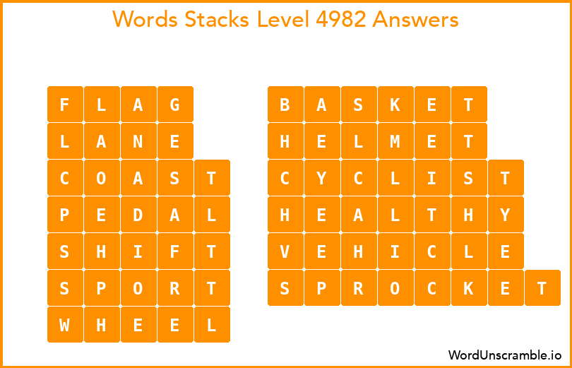 Word Stacks Level 4982 Answers