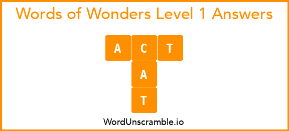 Words of Wonders Level 1 Answers