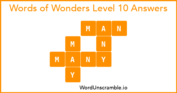 Words of Wonders Level 10 Answers