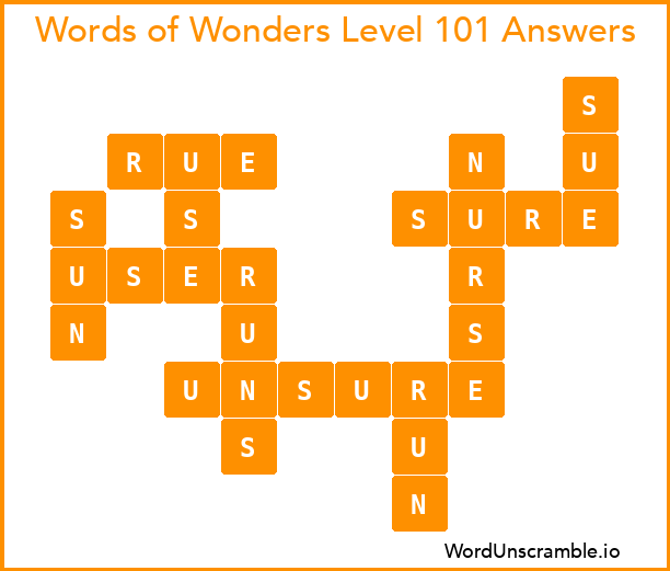 Words of Wonders Level 101 Answers