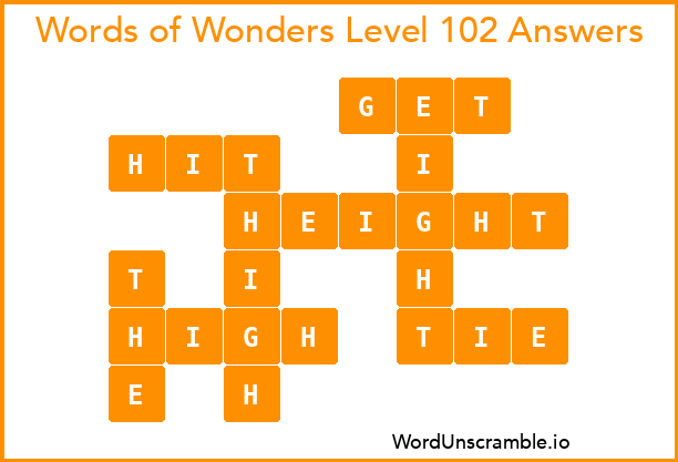 Words of Wonders Level 102 Answers