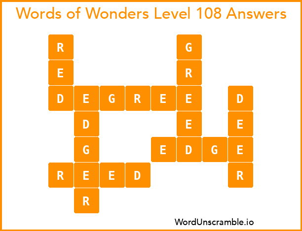 Words of Wonders Level 108 Answers