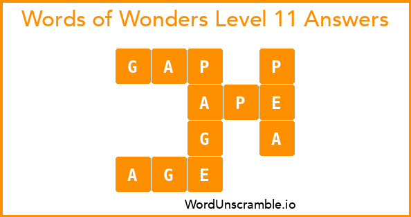 Words of Wonders Level 11 Answers