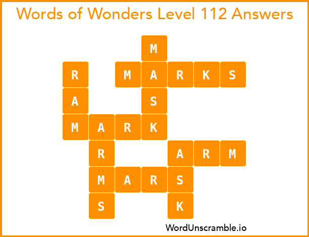 Words of Wonders Level 112 Answers