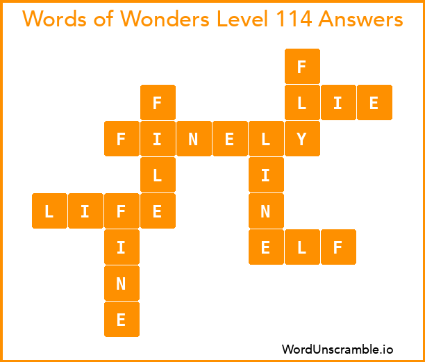 Words of Wonders Level 114 Answers