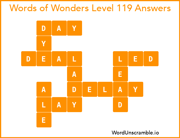 Words of Wonders Level 119 Answers