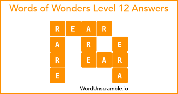 Words of Wonders Level 12 Answers