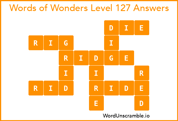 Words of Wonders Level 127 Answers