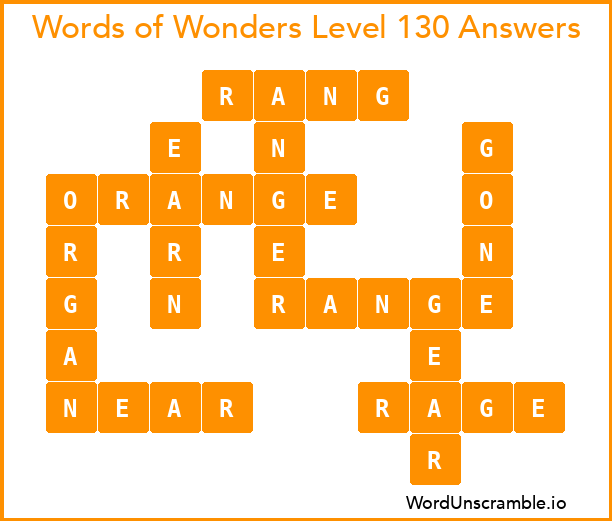 Words of Wonders Level 130 Answers