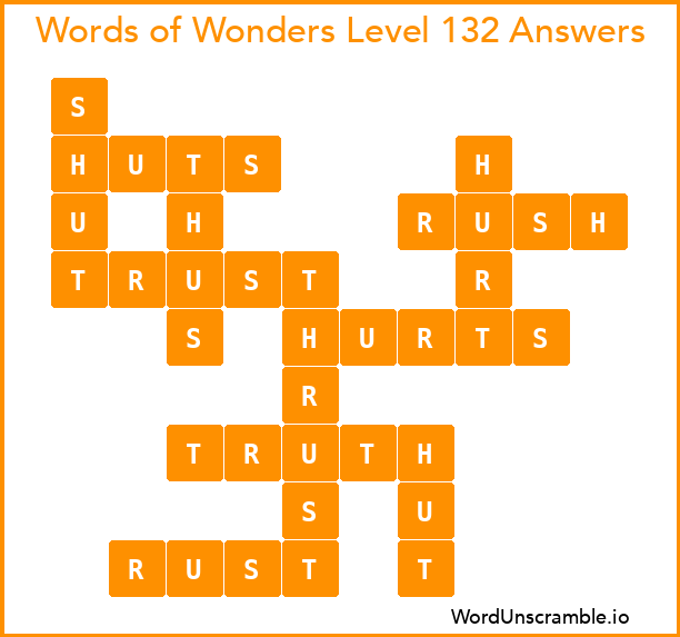 Words of Wonders Level 132 Answers