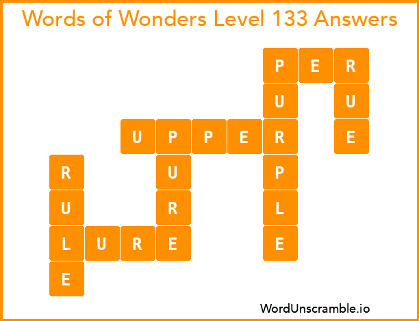 Words of Wonders Level 133 Answers