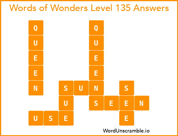Words of Wonders Level 135 Answers