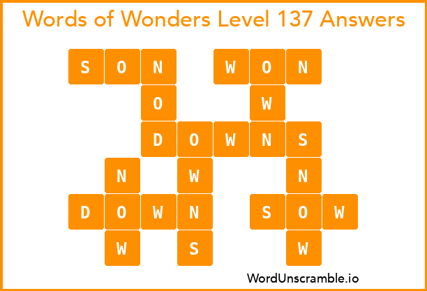 Words of Wonders Level 137 Answers