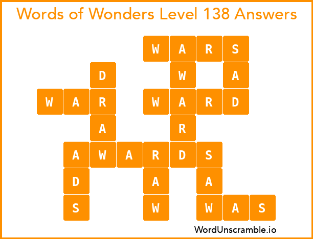 Words of Wonders Level 138 Answers