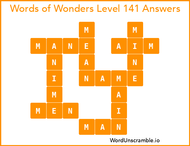 Words of Wonders Level 141 Answers