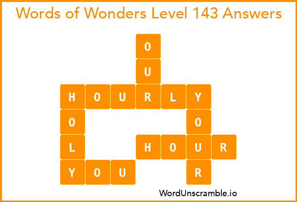 Words of Wonders Level 143 Answers