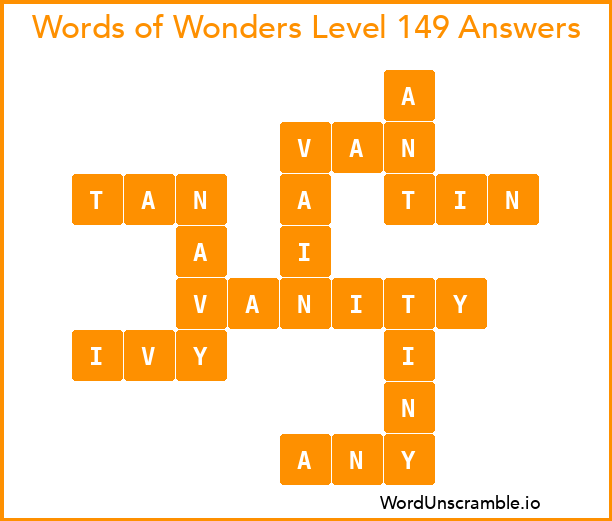 Words of Wonders Level 149 Answers